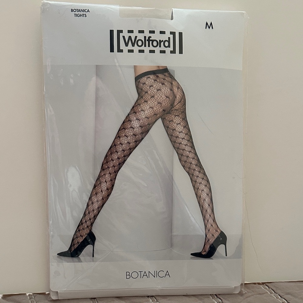 Wolford Botanica Black Tights